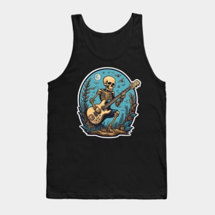 Guitar Player Skeleton Tank Top